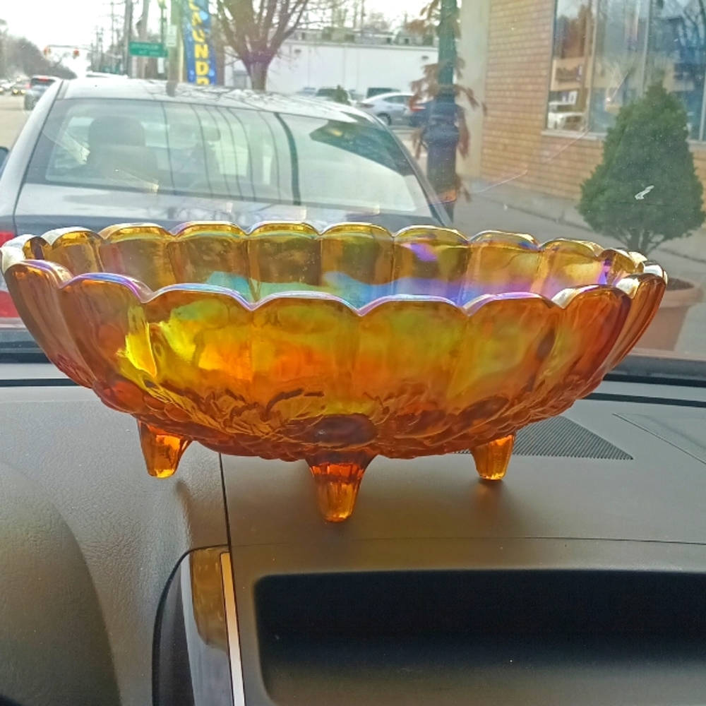 Vintage Indiana Glass Footed Bowl